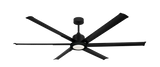 72 inch Titan II Large Ceiling Fan by TroposAir - Matte Black
