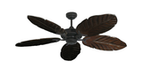 Coastal Ceiling Fan in Oil Rubbed Bronze with Arbot 125 Leaf Blades in Dark Walnut