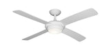 Luna Ceiling Fan in Pure White with Light