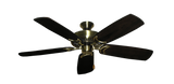 Riviera Antique Brass Ceiling Fan with Arbor 425 Dark Walnut Blades