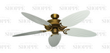 52 inch Riviera Ceiling Fan - Bamboo or Palm Style Reversible Blades