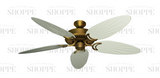52 inch Riviera Ceiling Fan - Bamboo or Palm Style Reversible Blades