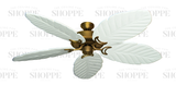 Riviera brushed gold ceiling fan with Arbor 100 pure white blades