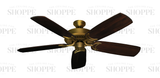 Riviera Brushed Gold Ceiling Fan with Arbor 425 Cherry Blades