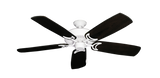 Riviera Pure White Ceiling Fan with Arbor 425 Dark Walnut Blades