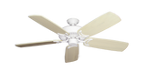 Riviera Pure White Ceiling Fan with Arbor 425 Whitewash Blades