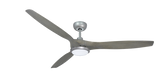 60 inch Solara Smart Ceiling Fan by TroposAir - Brushed Nickel Motor Finish and Driftwood Blades