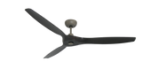60 inch Solara Smart Ceiling Fan by TroposAir - Driftwood Motor Finish and Oil Rubbbed Bronze Blades