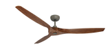 60 inch Solara Smart Ceiling Fan by TroposAir - Driftwood Motor and Walnut Blades
