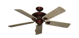 Tiara Ceiling Fan in Wine with Driftwood Blades