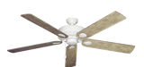 60 inch Futura Ceiling Fan in Pure White with Driftwood Blades