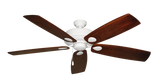 Futura Ceiling Fan in Pure White with Cherrywood Arbor 725 Blades