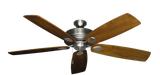 Futura Ceiling Fan in Satin Steel with Oak Arbor 725 Blades