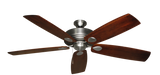 Futura Ceiling Fan in Satin Steel with Cherrywood Arbor 725 Blades