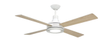 Quantum Ceiling Fan in Pure White with Light