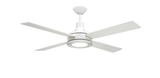 Quantum Ceiling Fan in Pure White with Light