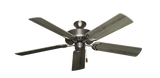 Dixie Belle traditional ceiling fan in Satin Steel with 52 inch Barnwood blades