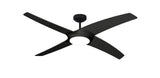 Starfire Modern Ceiling Fan in Matte Black with Light