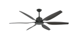 66 inch Titan II Large Ceiling Fan by TroposAir - Matte Black