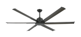 72 inch Titan II Large Ceiling Fan by TroposAir - Matte Black
