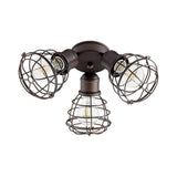 Quorum Three-Light Cage Light Kit - Damp-Rated