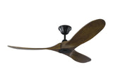 52 Maverick by Monte Carlo - Matte Black with Dark Walnut Blades