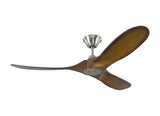 52 Maverick by Monte Carlo - Brushed Steel with Koa Blades