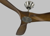 52 Maverick by Monte Carlo - Brushed Steel with Koa Blades Close-Up