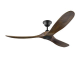 60 Maverick by Monte Carlo - Matte Black with Dark Walnut Blades