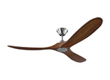 60 Maverick by Monte Carlo - Brushed Steel with Koa Blades