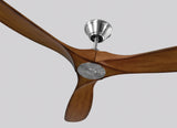 60 Maverick by Monte Carlo - Brushed Steel with Koa Blades Close-Up