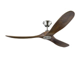 60 Maverick by Monte Carlo - Brushed Steel with Dark Walnut Blades