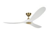 60 Maverick by Monte Carlo - Brurnished Brass with Matte White