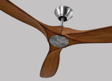 70 Maverick by Monte Carlo - Brushed Steel with Koa Blades Close-Up