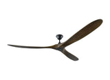 88 Maverick by Monte Carlo - Matte Black with Dark Walnut Blades