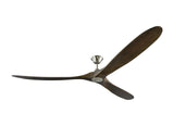 88 Maverick by Monte Carlo - Brushed Steel with Dark Walnut Blades