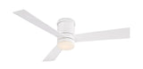 52 inch Axis Flush Mount Ceiling Fan - Matte White Finish