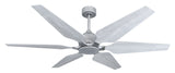 60 inch Optum - Brushed Nickel, seashore white blades