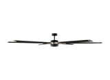 96 Loft LED by Monte Carlo - Midnight Black with Brushed Steel