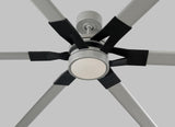 96 Loft LED by Monte Carlo - Painted Brushed Steel and Midnight Black Close-Up