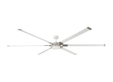 96 Loft LED by Monte Carlo - Matte White with Brushed Steel