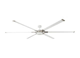 96 Loft LED by Monte Carlo - Matte White with Brushed Steel