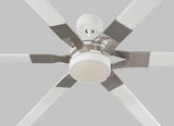 96 Loft LED by Monte Carlo - Matte White with Brushed Steel Close-Up
