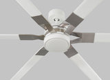 96 Loft LED by Monte Carlo - Matte White with Brushed Steel Close-Up