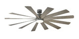 80 inch Windflower Ceiling Fan - Graphite Finish with light