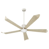 72 inch Rova Ceiling Fan by Quorum - Satin Nickel Light