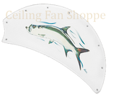 52 inch Nautical Dixie Belle Ceiling Fan - Tarpon - Game Fish of the Florida Keys Custom Canvas Blades