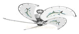 52 inch Nautical Dixie Belle Ceiling Fan - Tarpon - Game Fish of the Florida Keys Custom Canvas Blades