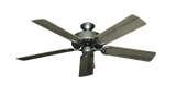Dixie Belle traditional ceiling fan in Brushed Nickel with 52 inch Barnwood Blades