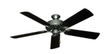 Dixie Belle traditional ceiling fan in Brushed Nickel with 52 inch Black Blades